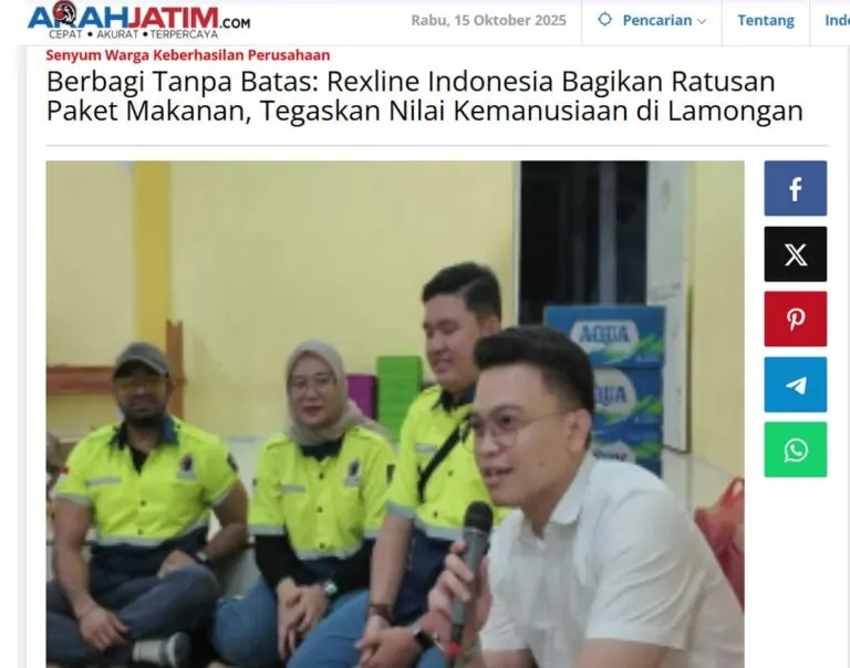 Berbagi Tanpa Batas: Rexline Indonesia Bagikan Ratusan Paket Makanan, Tegaskan Nilai Kemanusiaan di Lamongan