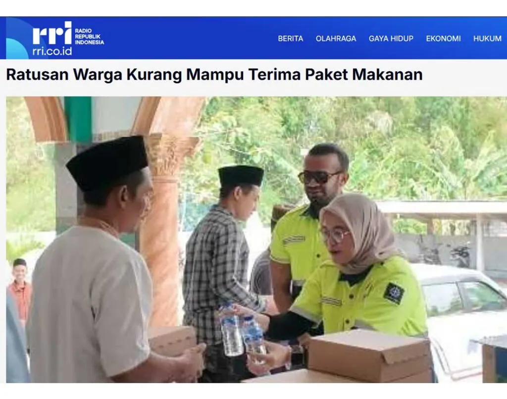 Ratusan Warga Kurang Mampu Terima Paket Makanan RRI News, Rexline Engineering Indonesia