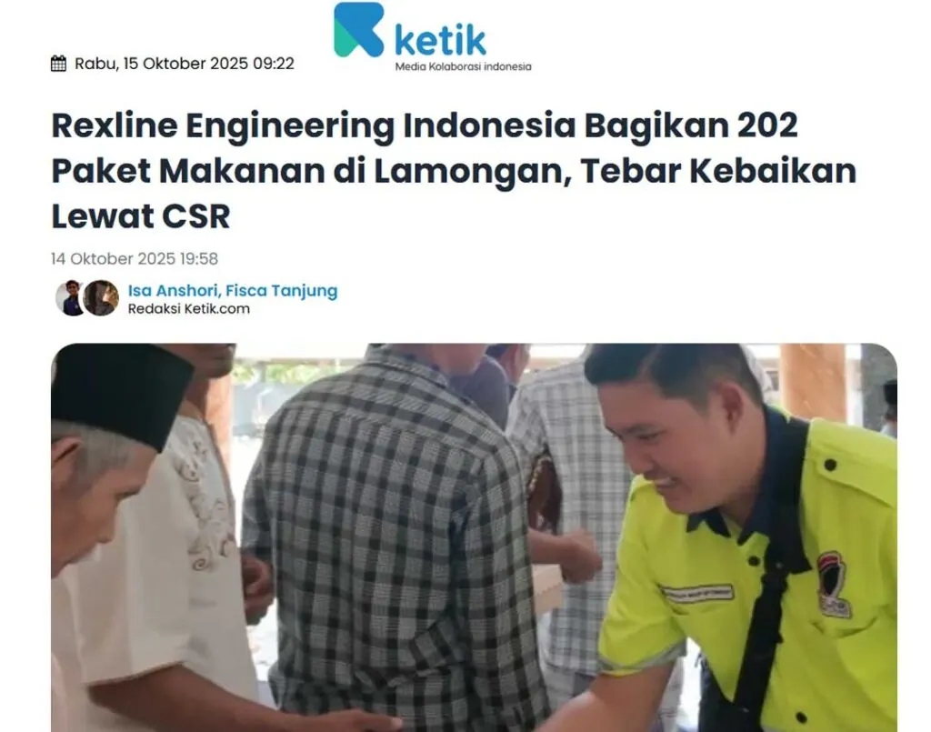 Rexline Engineering Indonesia Bagikan Paket Makanan Di Lamongan Tebar Kebaikan Lewat Csr News
