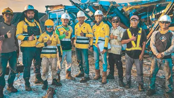 Crushing station structure with conveyor systems engineered by PT Rexline Engineering Indonesia (view 2)
