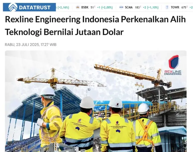 PT Rexline Engineering Indonesia Perkenalkan Alih Teknologi Bernilai Jutaan Dolar