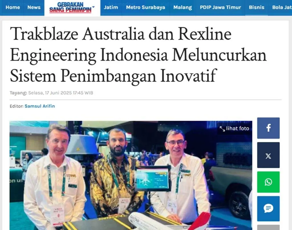 Trakblaze Australia Dan Rexline Engineering Indonesia Meluncurkan Sistem Penimbangan Inovatif