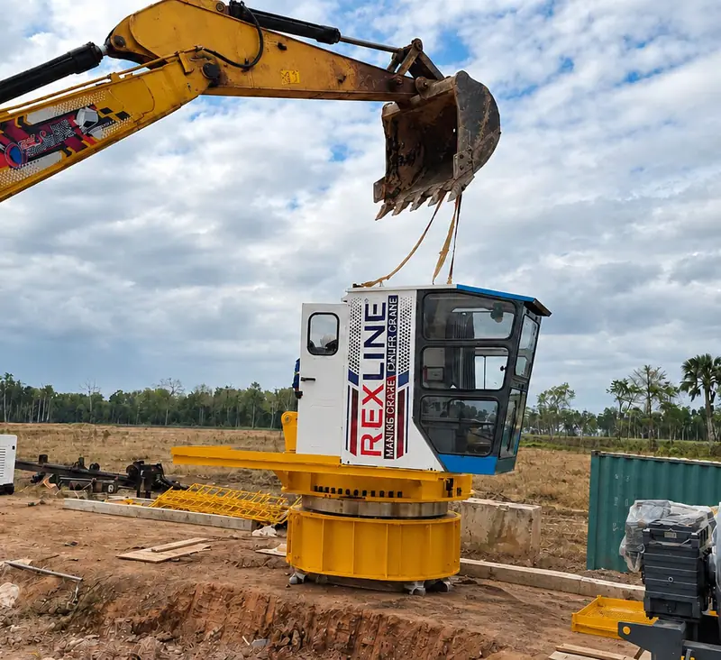 Marine Tower Crane Foundation & Erection