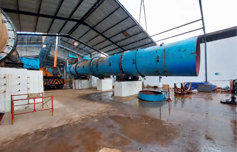 NPK Fertilizer Plant — Rotary-drum fabrication and heavy-lift installation