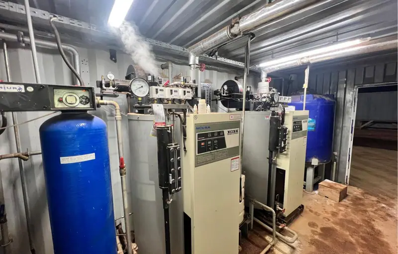Hot Water Treatment Plant for Sugarcane Seed — Boiler systems and elevated water vessel