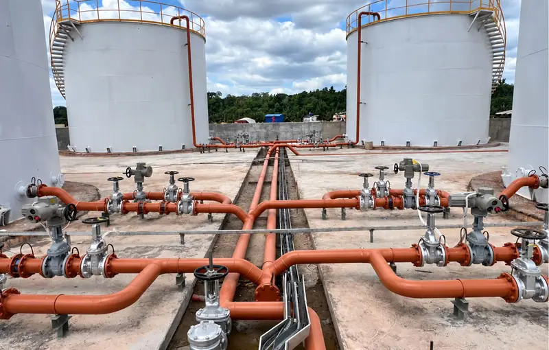 2,000 kL Fuel Storage & Distribution Facility — Transfer manifolds, actuated valves and tank connections