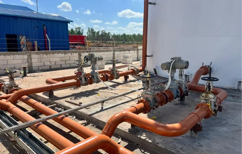 2,000 kL Fuel Storage & Distribution Facility — Transfer manifolds, actuated valves and tank connections