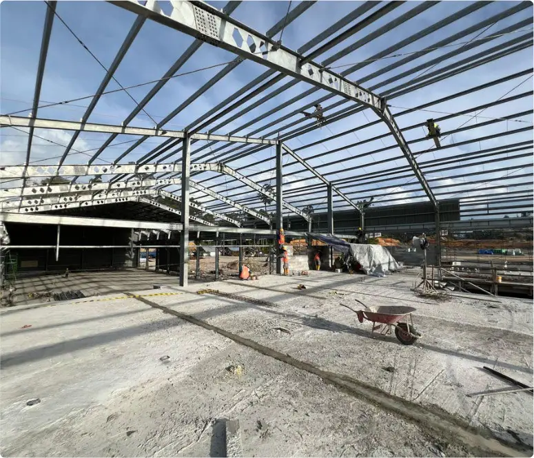 Coal Washing Plant Infrastructure — Portal frame erection