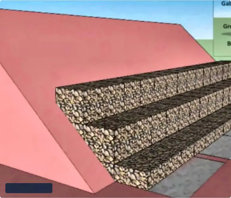 Gabion Retaining Wall — Works in the river