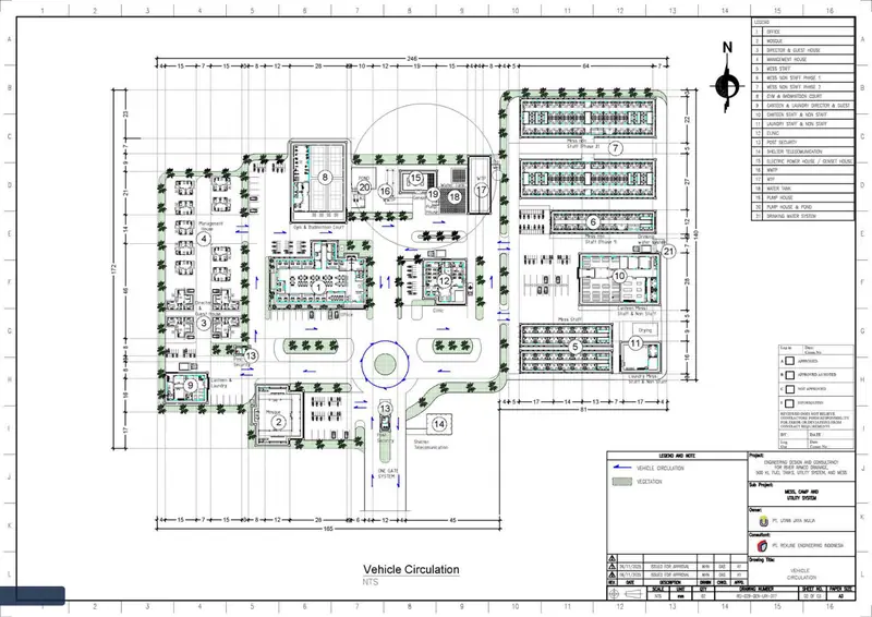 Mess, Drainage Tunnel & Fuel Facilities — Design drawings and site investigation