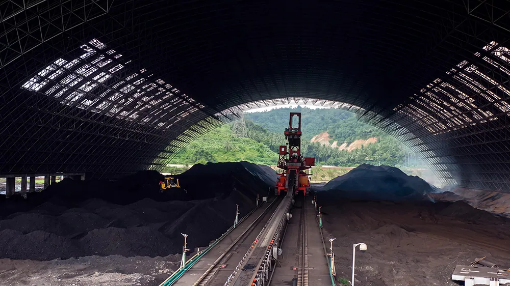 Rexline coal shed interior completed structure